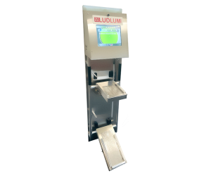 HF-2S Hand & Foot Monitor with detectors folded out